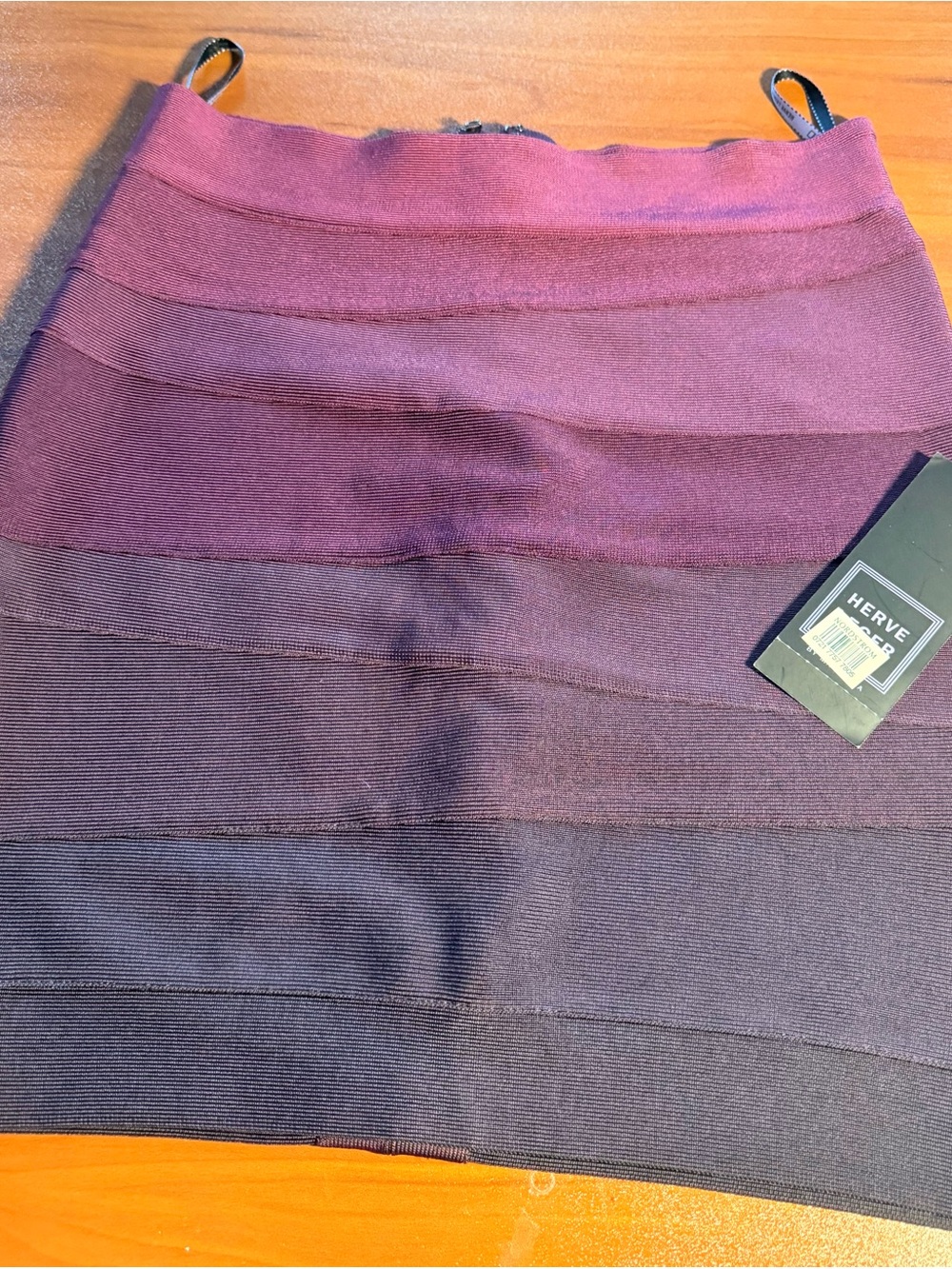 Herve Leger Gradient Purple Bandage Skirt